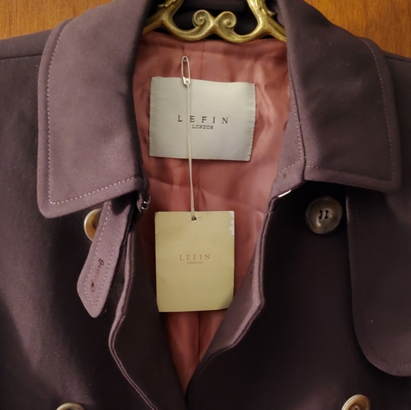 Lefin London dark purple peacoat - Picture 6 of 10